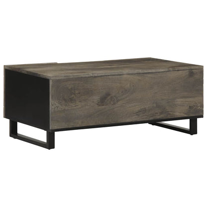 Tavolino da Salotto Nero 100x54x40cm in Legno Massello di Mango | homemem39