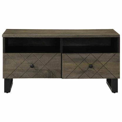 Tavolino da Salotto Nero 80x54x40 cm in Legno Massello di Mango | homemem39