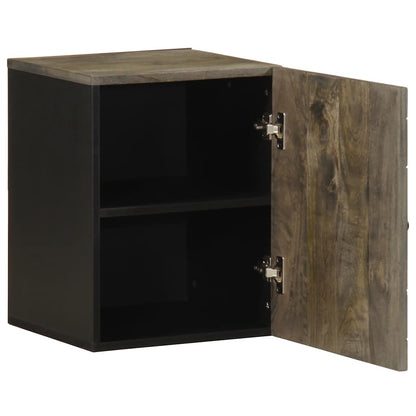 Mobile da Bagno a Parete Nero 38x33x48 cm Legno Massello Mango | homemem39