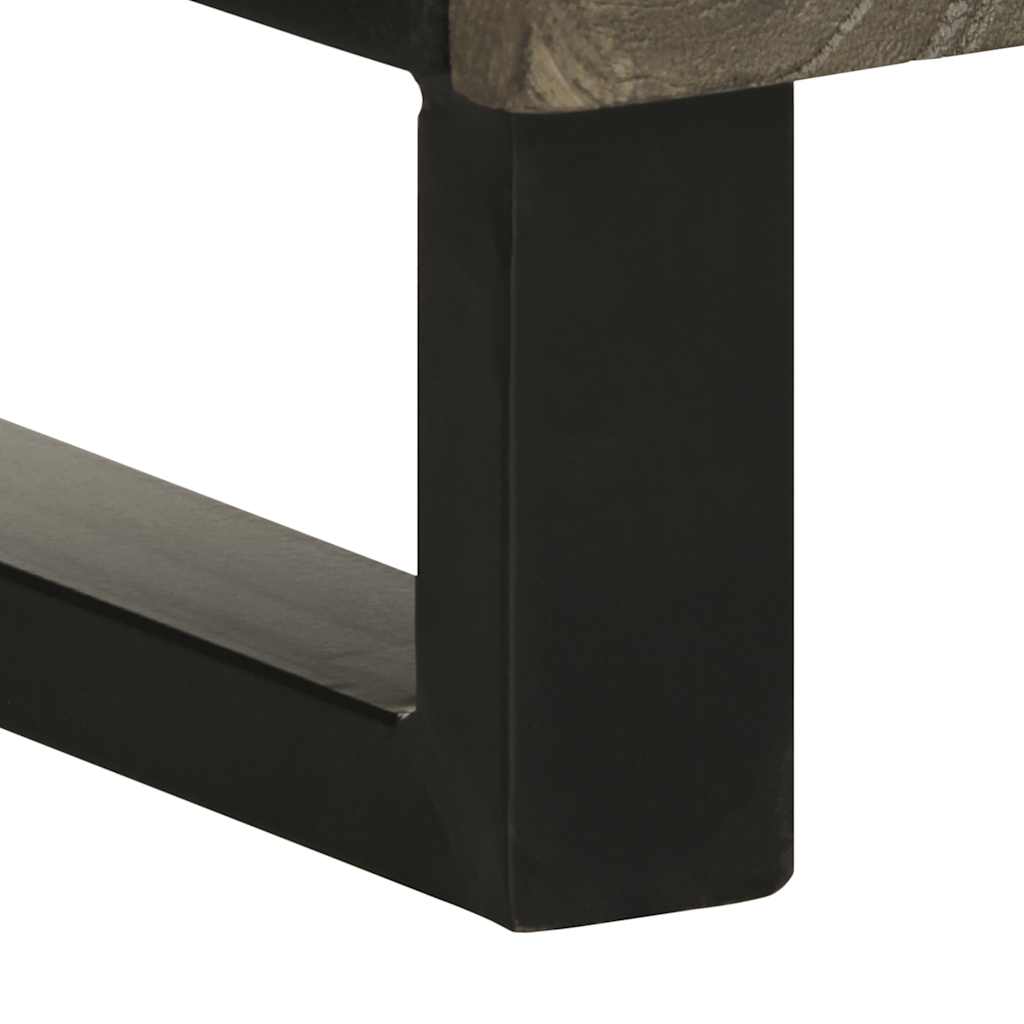 Mobile da Bagno Nero 38x33x160 cm in Legno Massello di Mango | homemem39