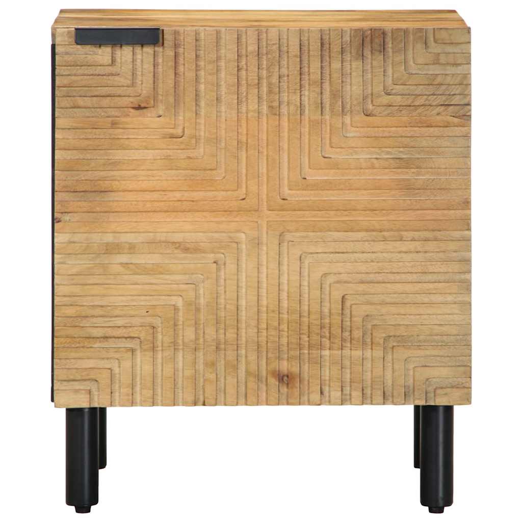 Comodini 2pz Marrone 40x33x46 cm in Legno Massello di Mango - homemem39