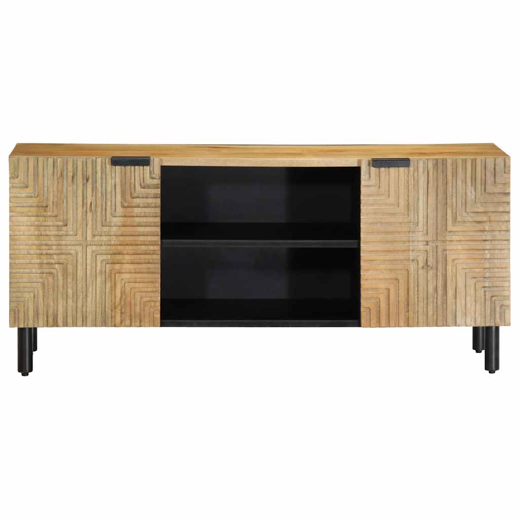 Mobile Porta TV Marrone 105x33x46cm in Legno Massello di Mango - homemem39