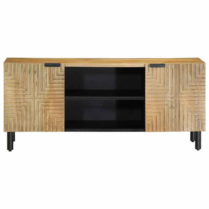 Mobile Porta TV Marrone 105x33x46cm in Legno Massello di Mango - homemem39