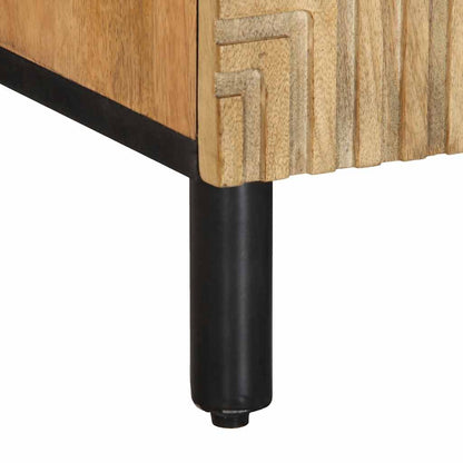 Mobile Porta TV Marrone 105x33x46cm in Legno Massello di Mango - homemem39