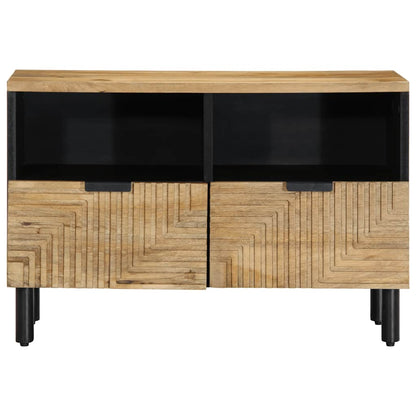 Mobile Porta TV Marrone 70x33x46 cm in Legno Massello di Mango - homemem39