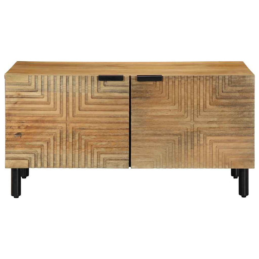 Tavolino da Salotto Marrone 80x50x40 cm Legno Massello di Mango | homemem39