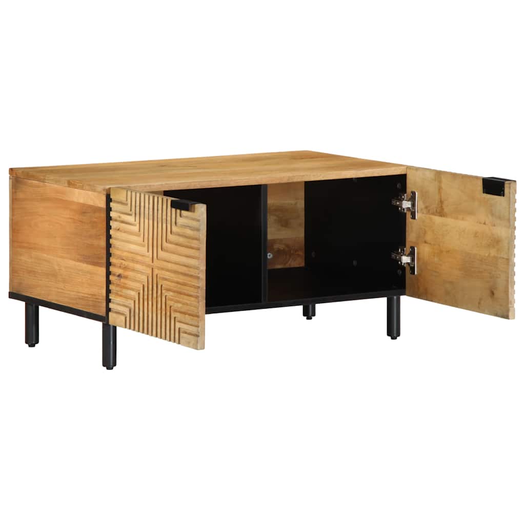 Tavolino da Salotto Marrone 80x50x40 cm Legno Massello di Mango | homemem39