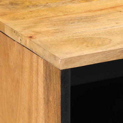 Comodino Marrone 50x33x60 cm in Legno Massello di Mango - homemem39