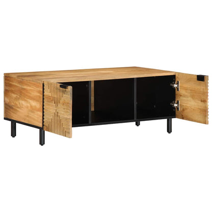 Tavolino da Salotto Marrone 100x54x40cm Legno Massello di Mango | homemem39