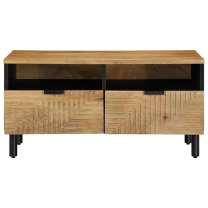 Tavolino da Salotto Marrone 80x54x40 cm Legno Massello di Mango | homemem39