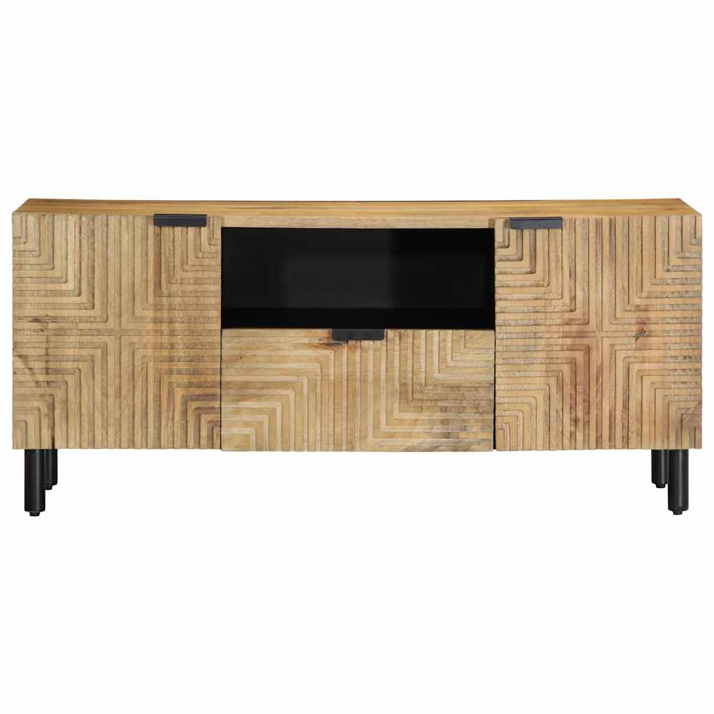 Mobile Porta TV Marrone 105x33x46cm in Legno Massello di Mango - homemem39