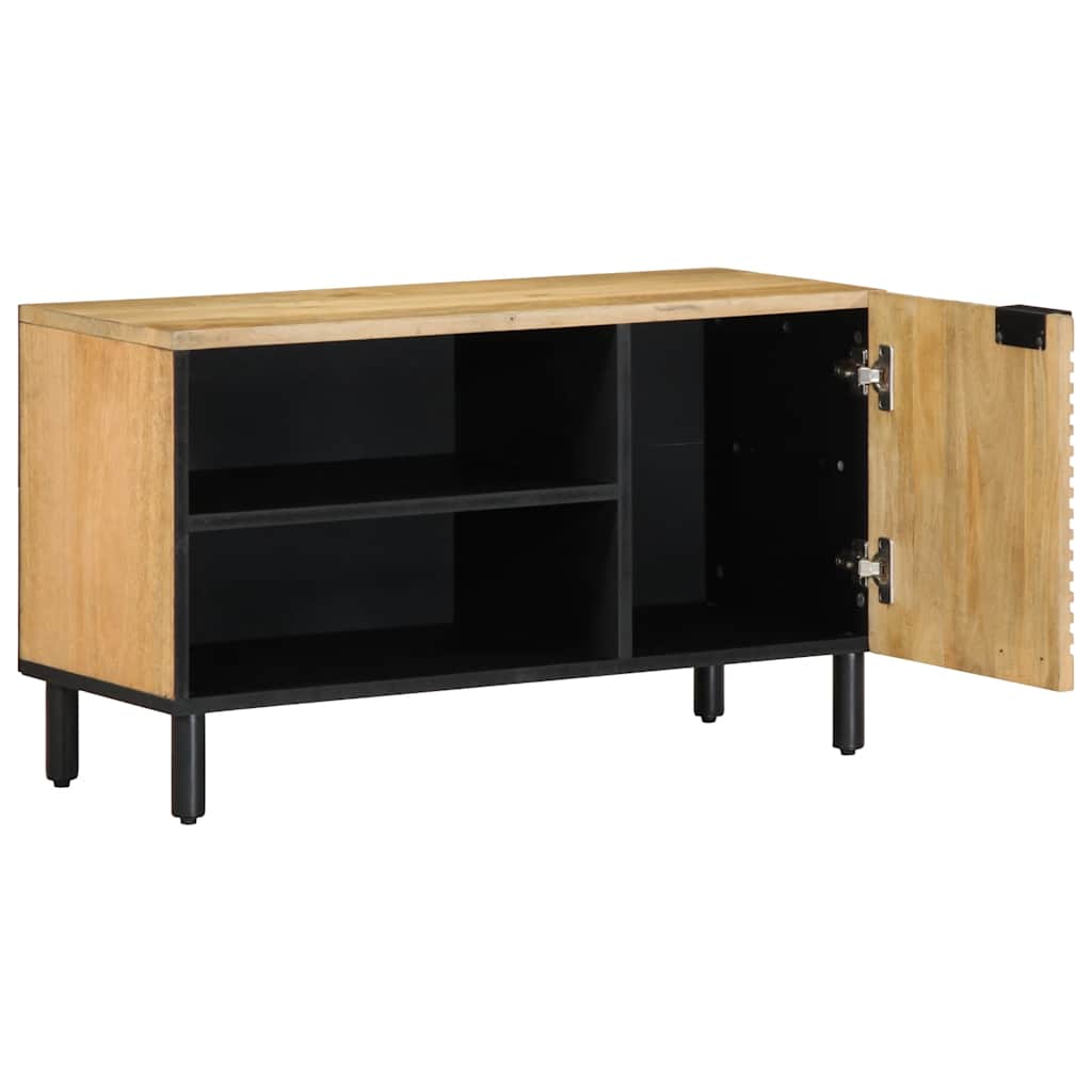 Mobile Porta TV Marrone 80x31,5x46cm in Legno Massello di Mango - homemem39