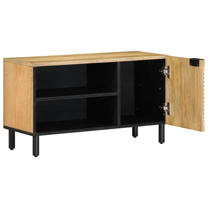 Mobile Porta TV Marrone 80x31,5x46cm in Legno Massello di Mango - homemem39