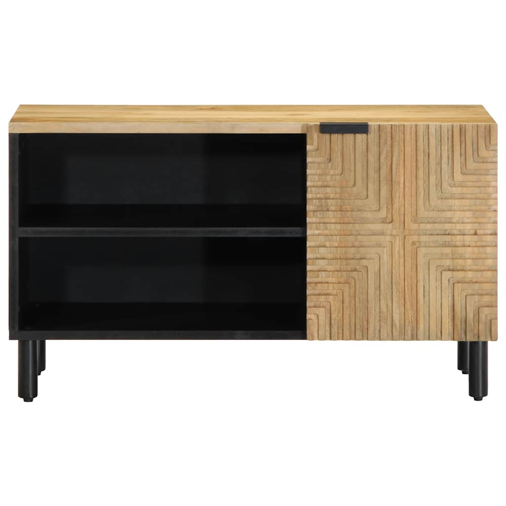 Mobile Porta TV Marrone 80x31,5x46cm in Legno Massello di Mango - homemem39