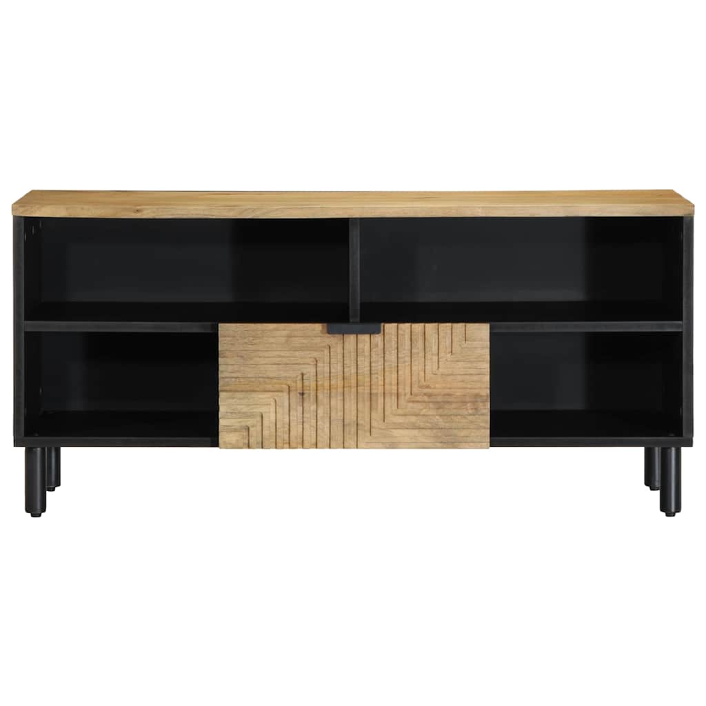 Mobile Porta TV Marrone 100x33x46 cm in Legno Massello di Mango - homemem39