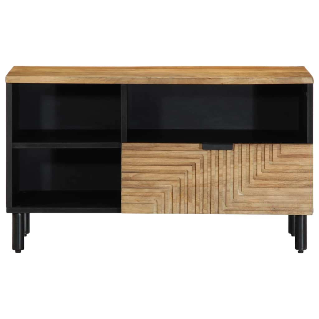 Mobile Porta TV Marrone 80x33x46 cm in Legno Massello di Mango - homemem39
