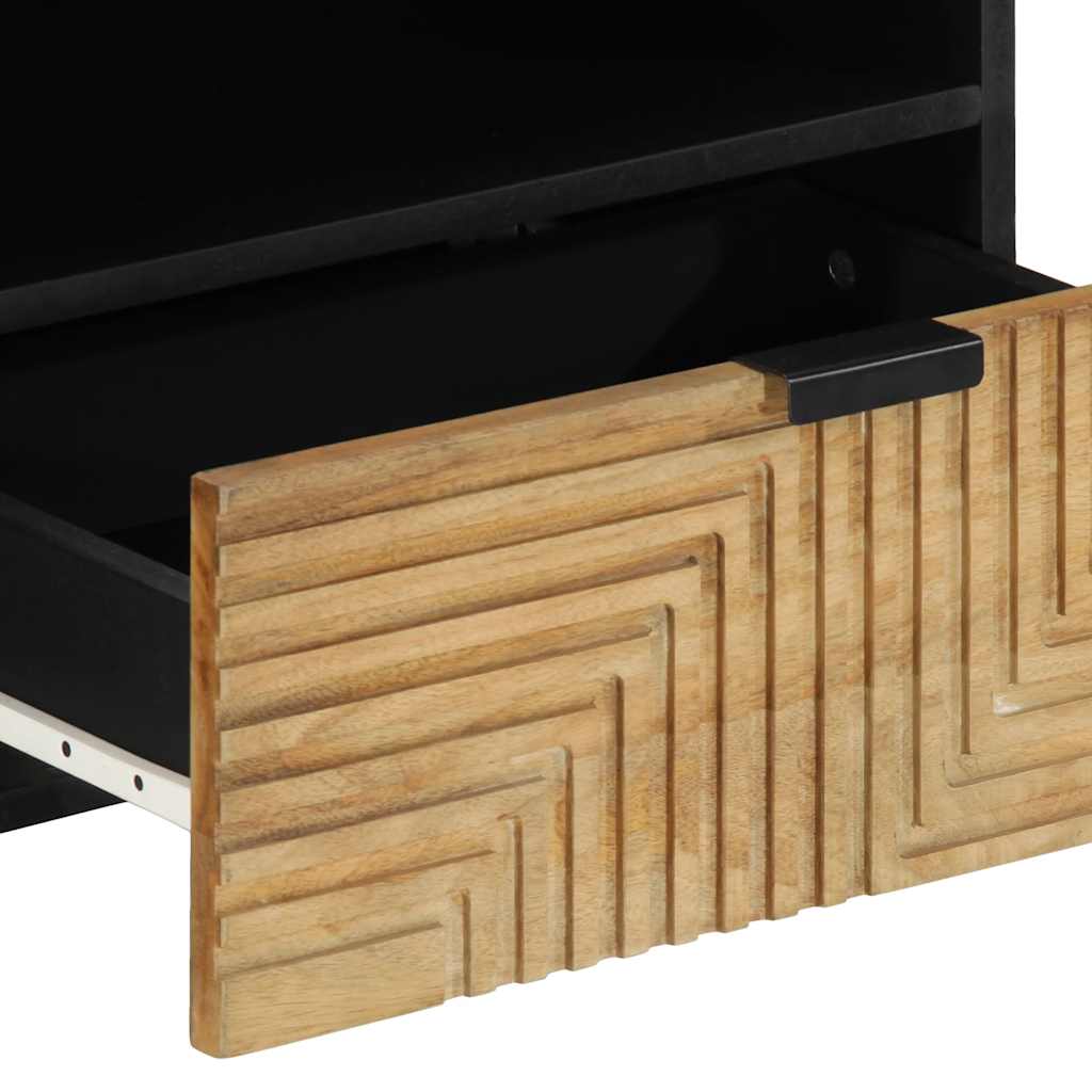 Mobile Porta TV Marrone 80x33x46 cm in Legno Massello di Mango - homemem39
