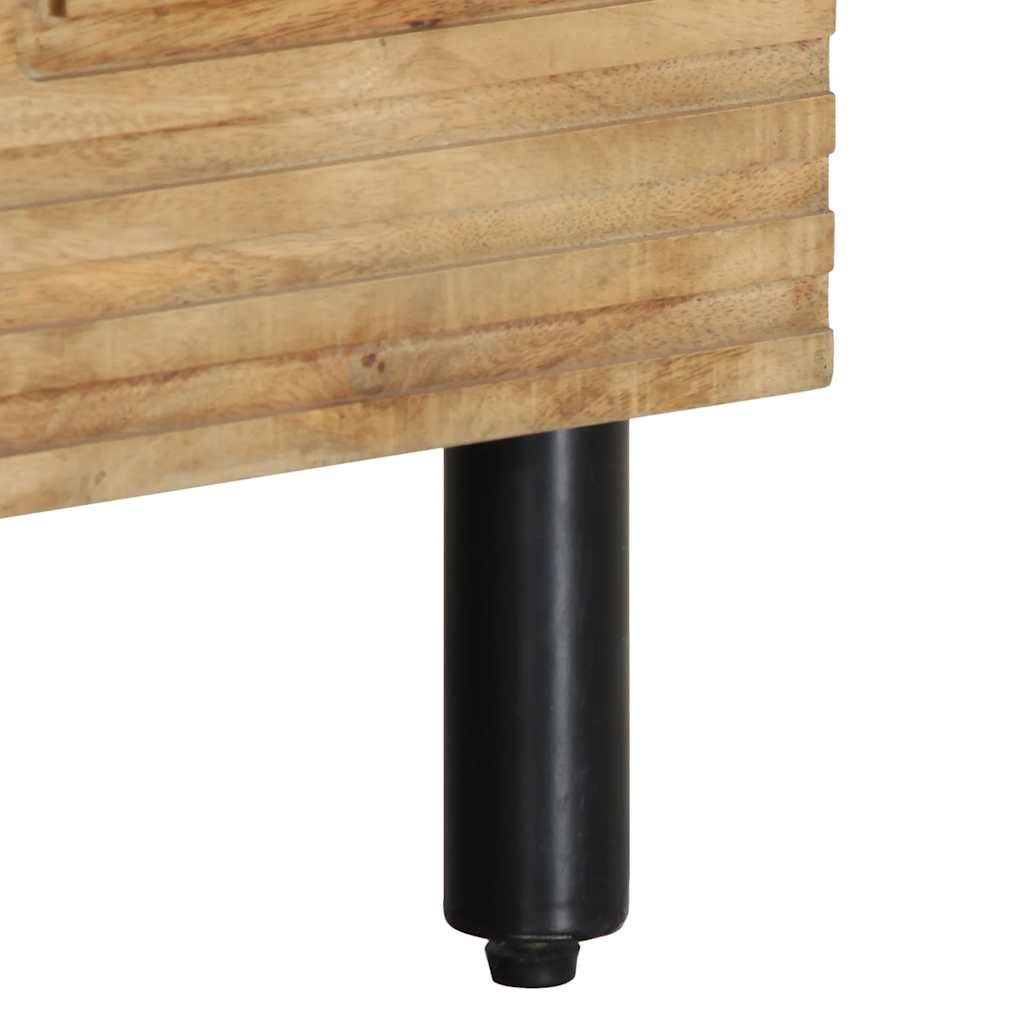 Mobile Porta TV Marrone 80x33x46 cm in Legno Massello di Mango - homemem39