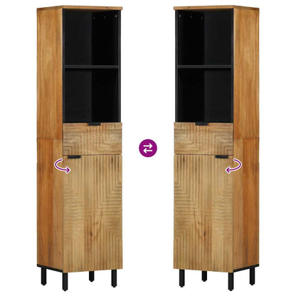 Mobile da Bagno Marrone 38x33x160 cm in Legno Massello di Mango