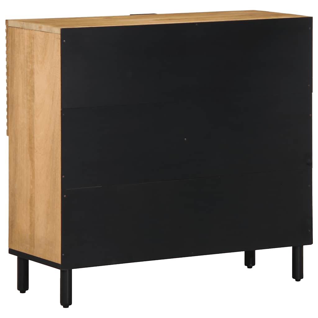 Credenza Marrone 80x33x75 cm in Legno Massello di Mango - homemem39