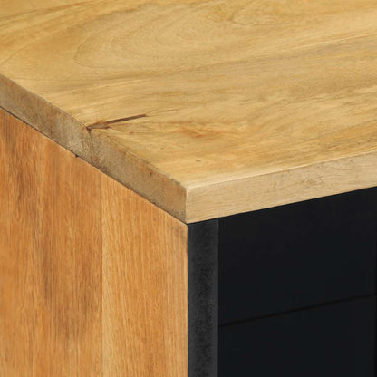 Credenza Marrone 80x33x75 cm in Legno Massello di Mango - homemem39