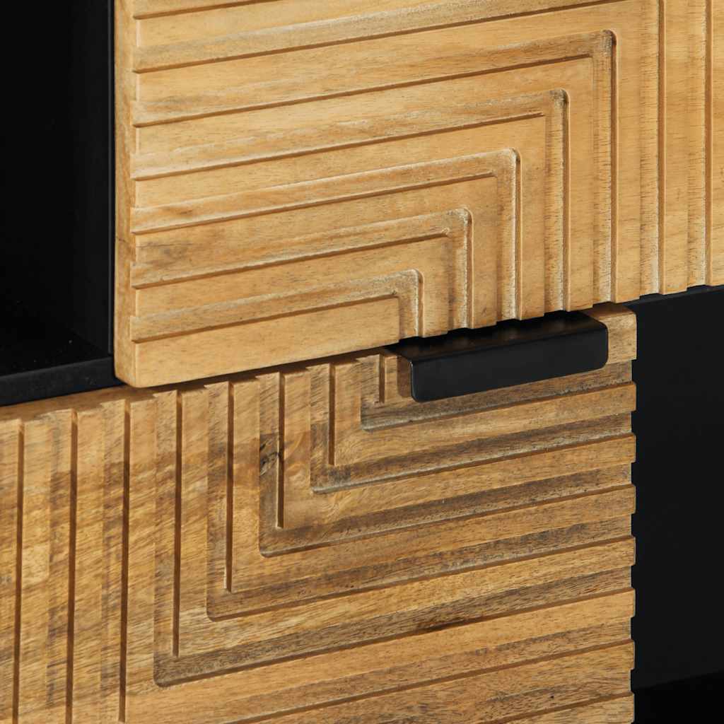 Credenza Marrone 80x33x75 cm in Legno Massello di Mango - homemem39