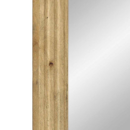 Specchio da Bagno Marrone 50x70x3 cm in Legno Massello di Mango