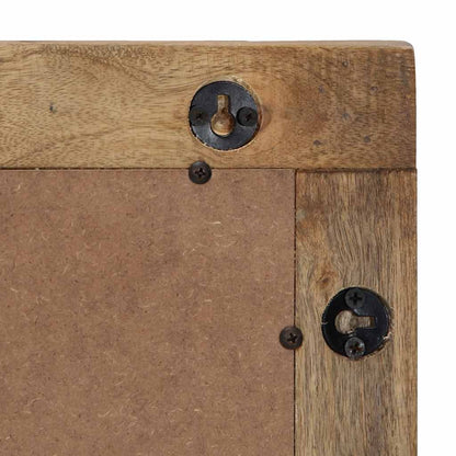 Specchio da Bagno Marrone 50x70x3 cm in Legno Massello di Mango