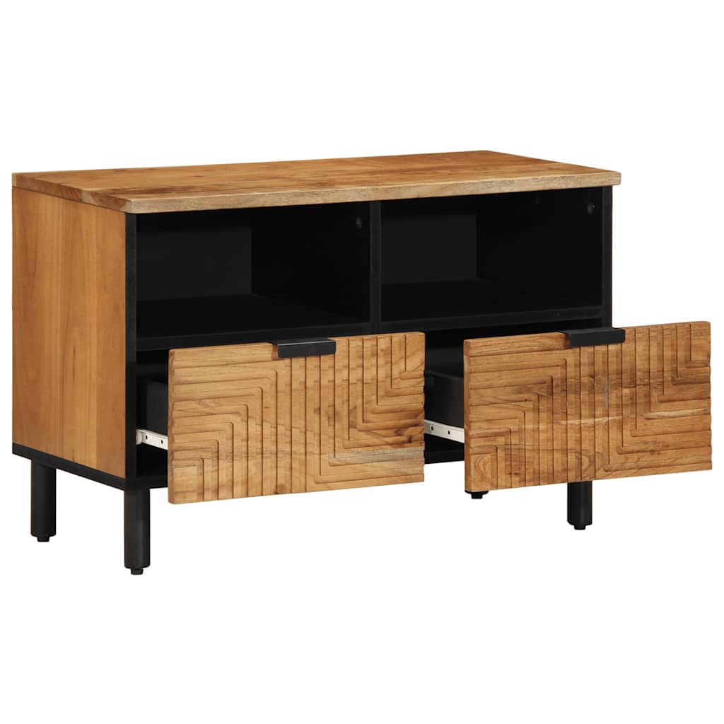 Mobile Porta TV 70x33x46 cm in Legno Massello di Acacia - homemem39