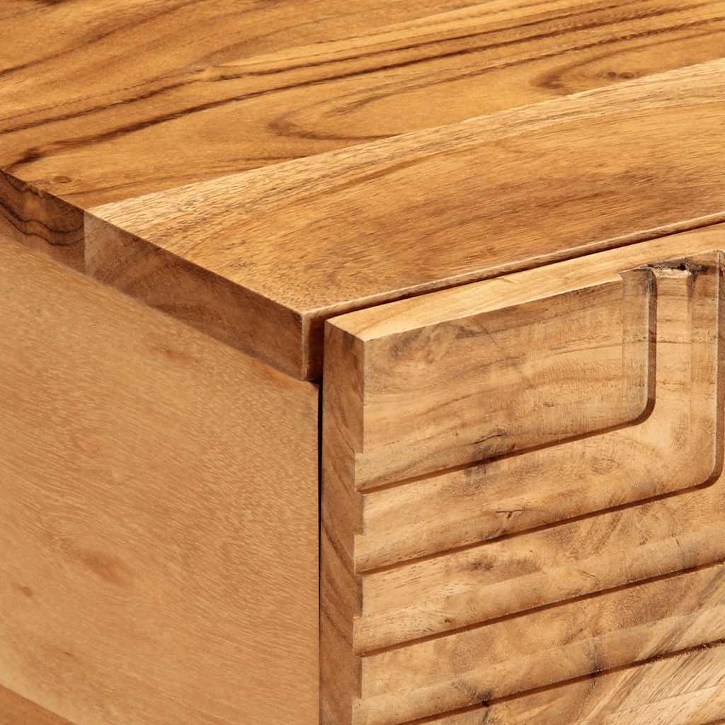 Tavolino da Salotto 80x50x40 cm Legno Massello di Acacia