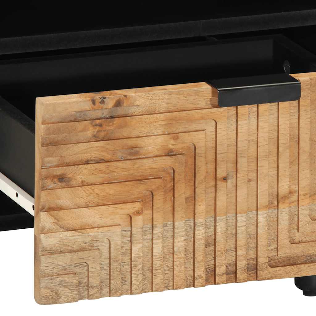 Comodini 2pz 40x33x46 cm in Legno Massello di Acacia - homemem39