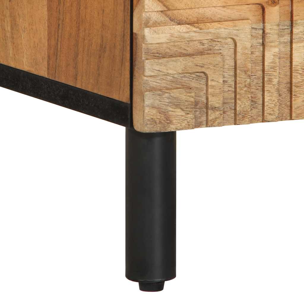 Comodini 2pz 40x33x46 cm in Legno Massello di Acacia - homemem39