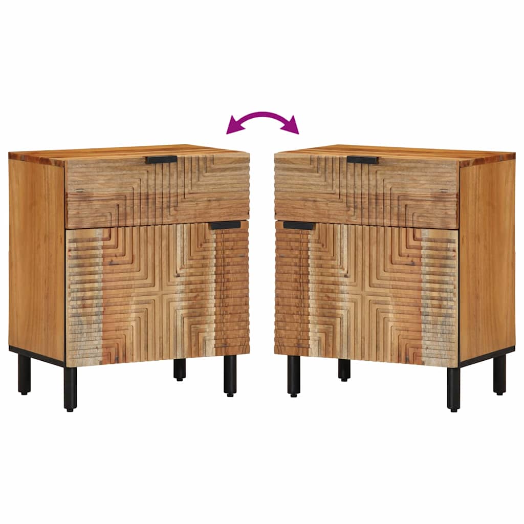 Armadio da Notte con cassetto Marrone 50 x 33 x 60 cm - homemem39