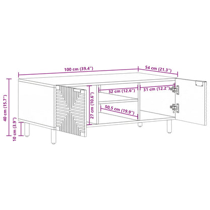 Tavolino da salotto Marrone 100 x 54 x 40 cm | homemem39