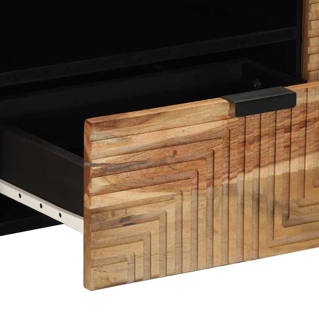 Mobile TV Marrone 105 x 33.5 x 46 cm Legno massello di acacia - homemem39