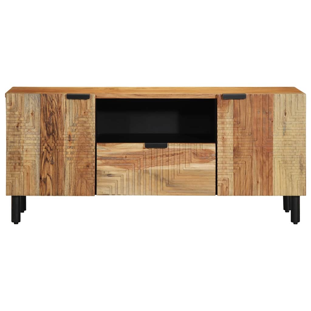 Mobile TV Marrone 105 x 33.5 x 46 cm Legno massello di acacia - homemem39