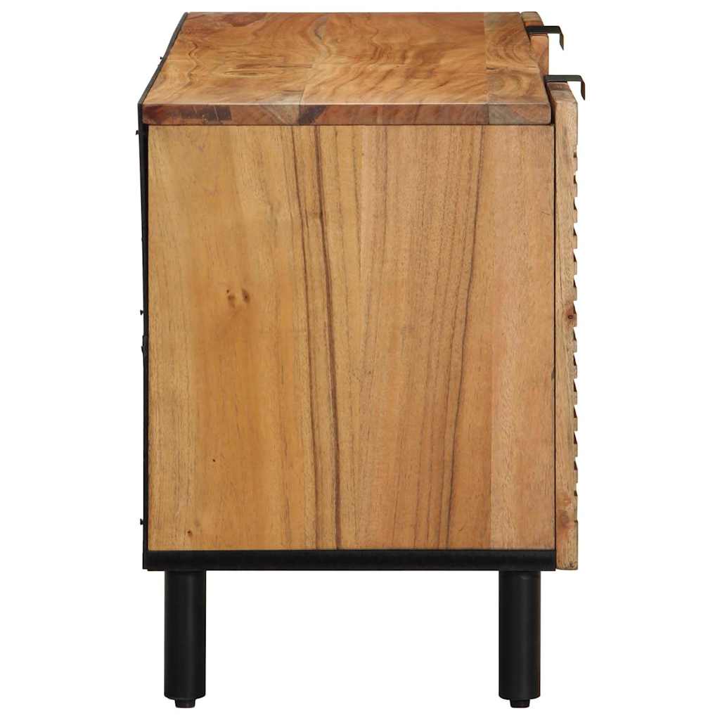Mobile TV Marrone 105 x 33.5 x 46 cm Legno massello di acacia - homemem39