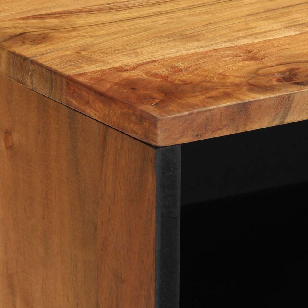 Mobile TV Marrone 80 x 31.5 x 46 cm Legno massello di acacia - homemem39