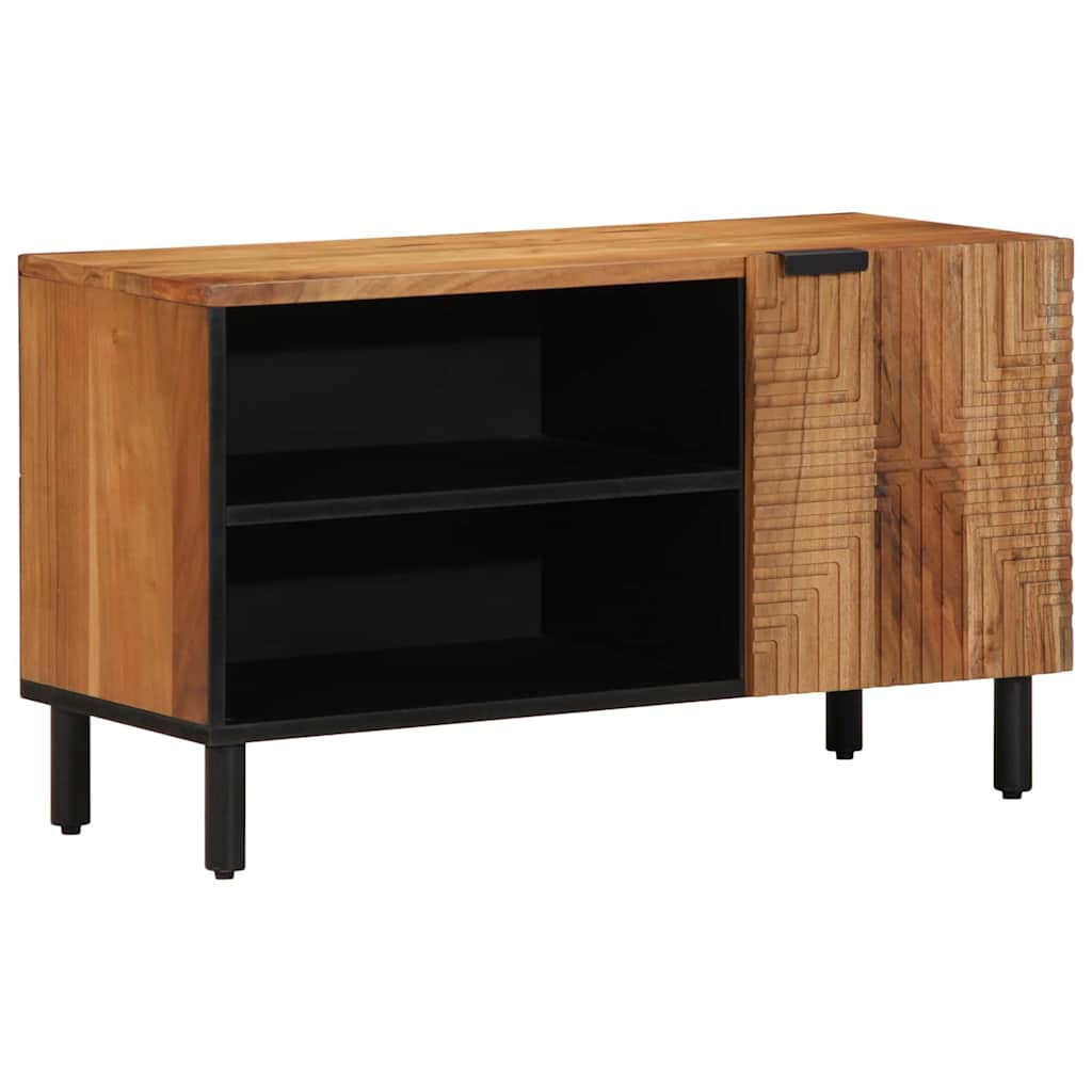 Mobile TV Marrone 80 x 31.5 x 46 cm Legno massello di acacia - homemem39