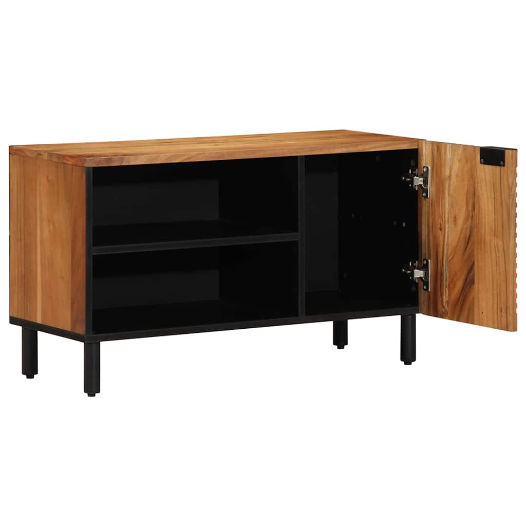 Mobile TV Marrone 80 x 31.5 x 46 cm Legno massello di acacia - homemem39