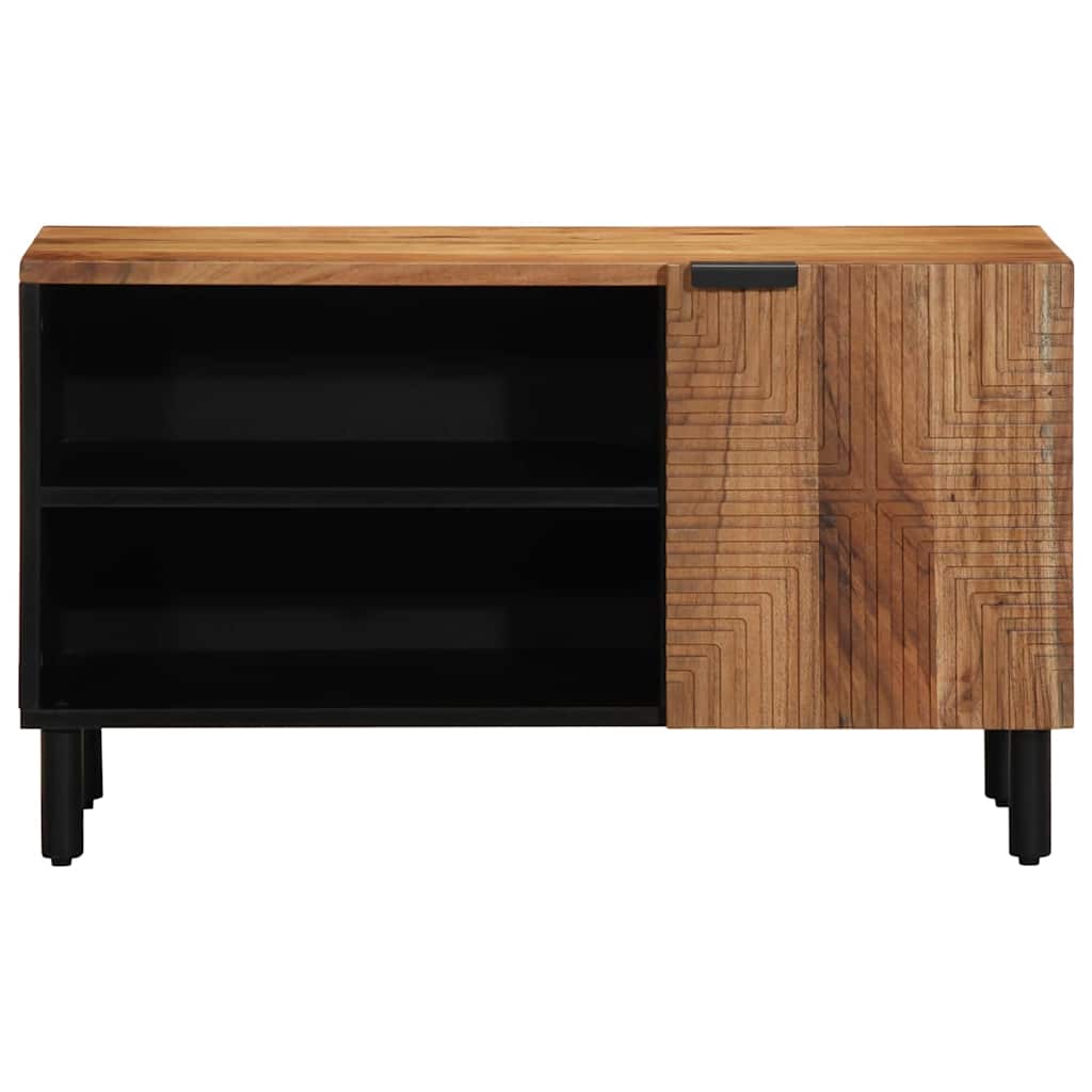 Mobile TV Marrone 80 x 31.5 x 46 cm Legno massello di acacia - homemem39
