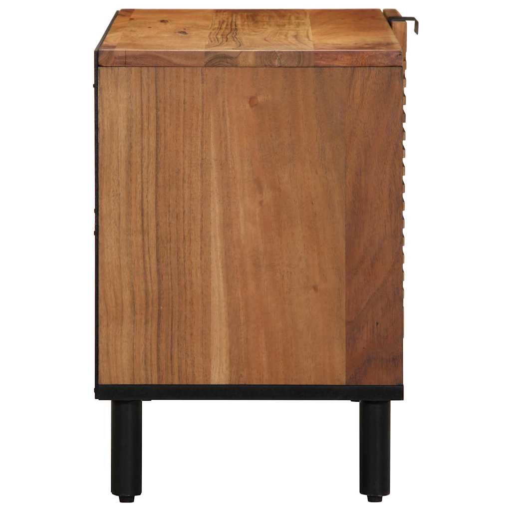 Mobile TV Marrone 80 x 31.5 x 46 cm Legno massello di acacia - homemem39