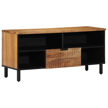 Mobile TV Marrone 100 x 33.5 x 46 cm Legno massello di acacia - homemem39