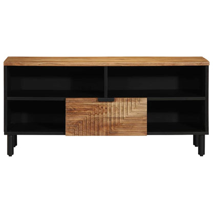 Mobile TV Marrone 100 x 33.5 x 46 cm Legno massello di acacia - homemem39