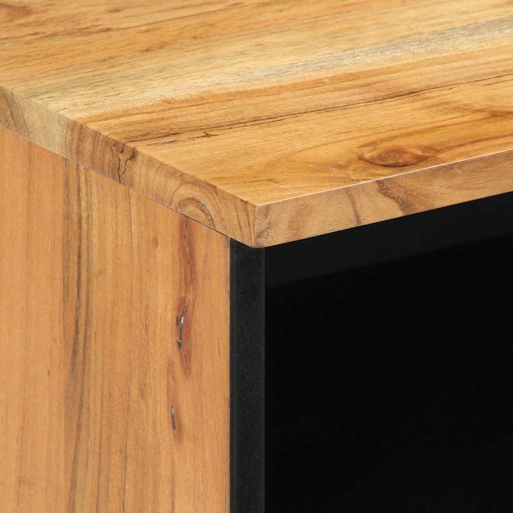 Mobile TV Marrone 80 x 33.5 x 46 cm Legno massello di acacia - homemem39