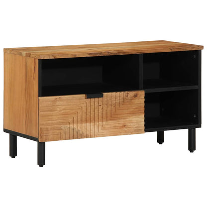 Mobile TV Marrone 80 x 33.5 x 46 cm Legno massello di acacia - homemem39