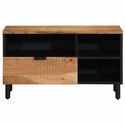 Mobile TV Marrone 80 x 33.5 x 46 cm Legno massello di acacia - homemem39