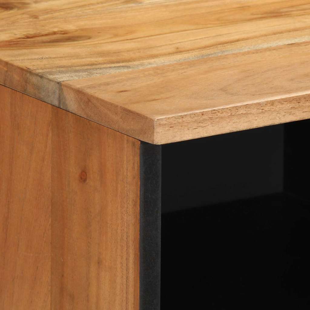 Mobile TV Marrone 100 x 33.5 x 46 cm Legno massello di acacia - homemem39