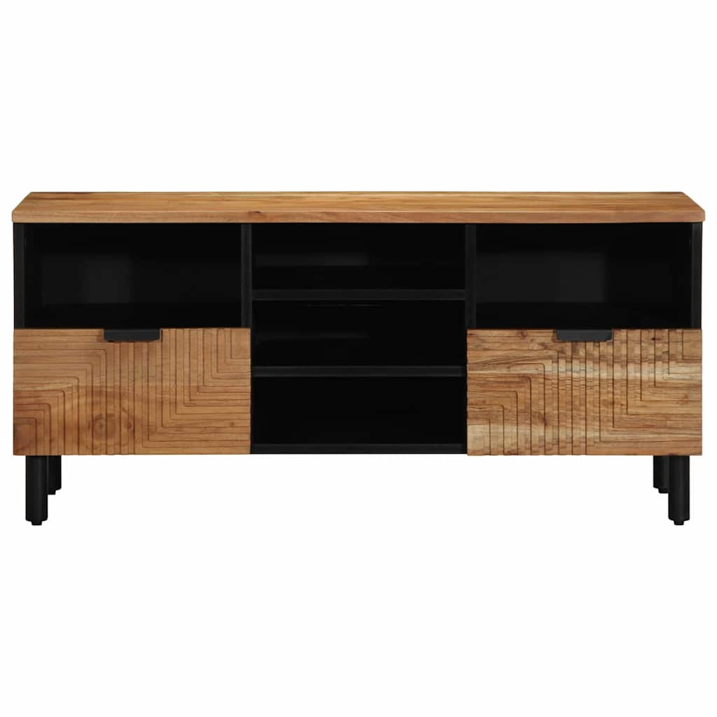 Mobile TV Marrone 100 x 33.5 x 46 cm Legno massello di acacia - homemem39