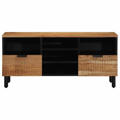 Mobile TV Marrone 100 x 33.5 x 46 cm Legno massello di acacia - homemem39